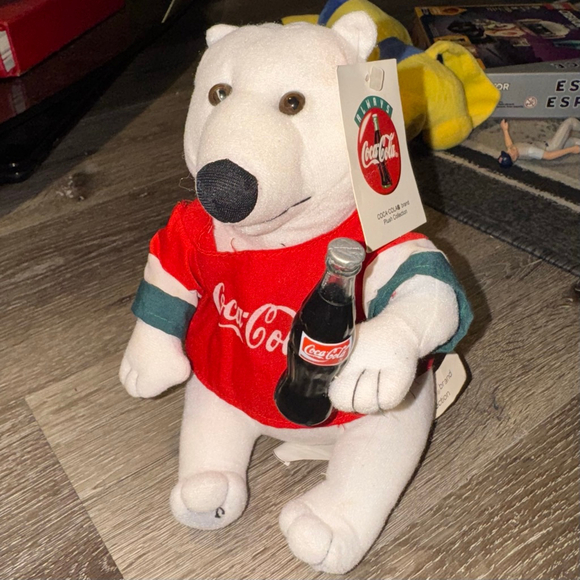 1998 Coca-Cola Polar Bear Stuffed Animal - Picture 2 of 6